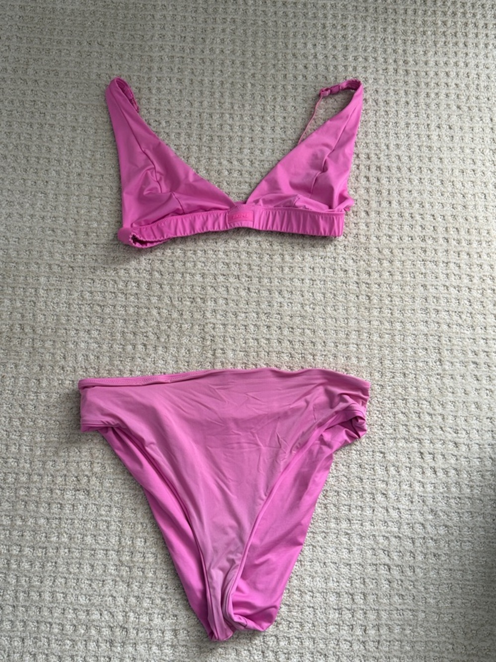 SKIMS Bright Pink Triangle Bikini Set